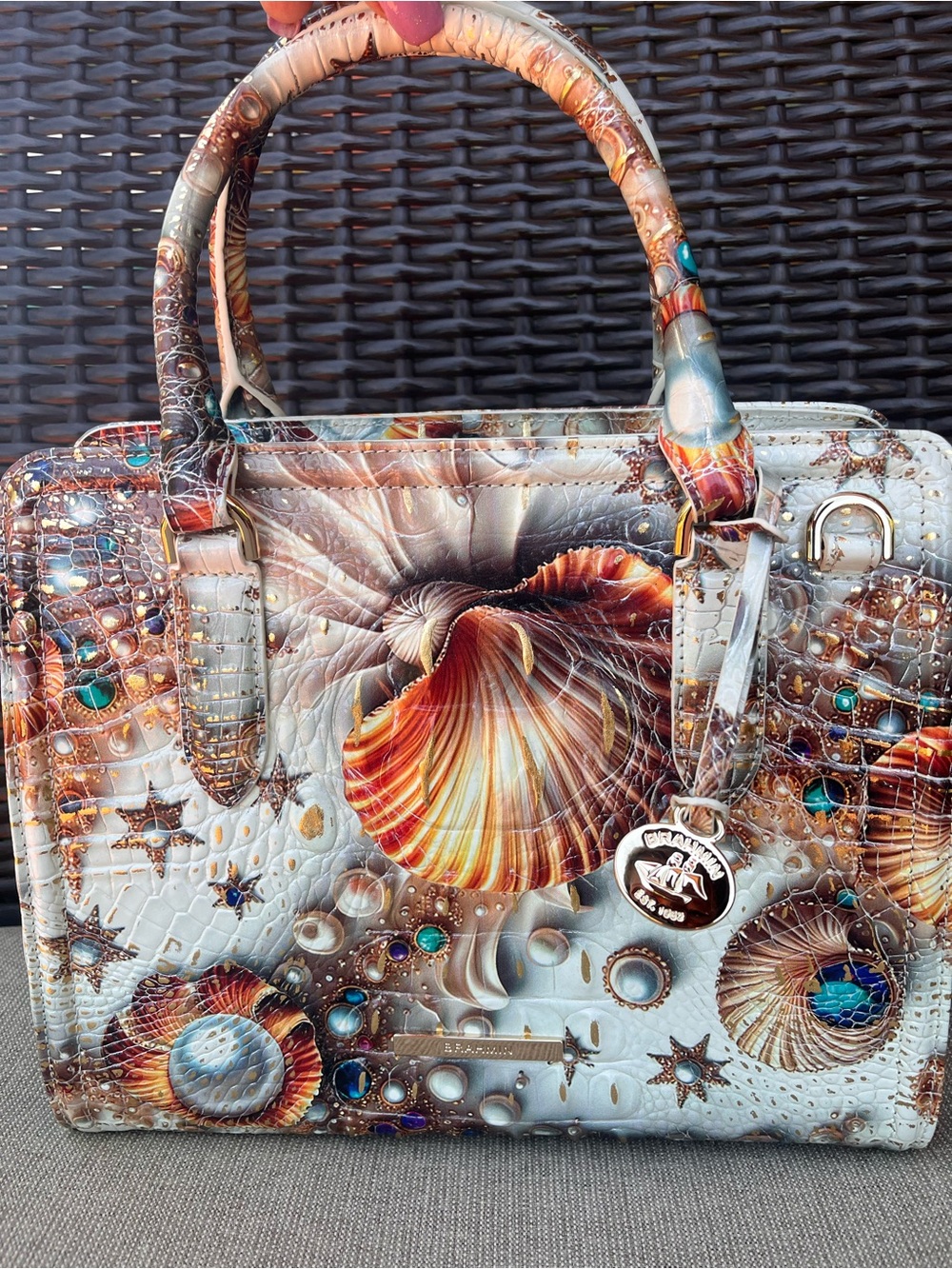 NWT Brahmin CAMI in SEA JEWEL Satchel